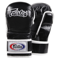 FAIRTEX - Double Wrist Wrap Closure MMA Sparrring Gloves (FGV15) - Black/Extra Large 