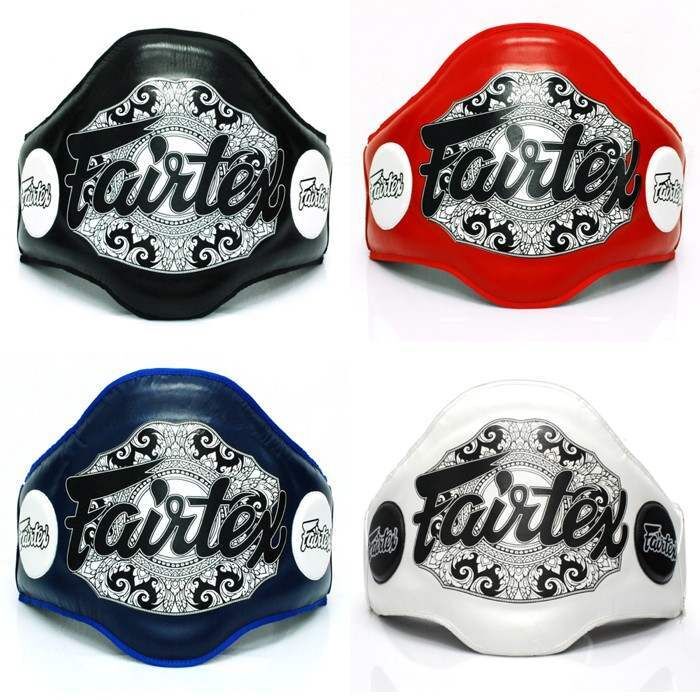 New Fairtex Muay Thai Leather Belly Pad BPV2 Lightweight Belly Pads Light Weight 