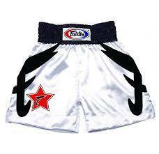 FAIRTEX - Satin Boxing Trunks/Shorts - White/Small 