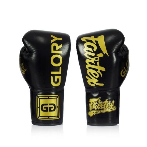 FAIRTEX - Glory 1 Boxing Gloves - Lace Up (BGLG1) - Black/16oz