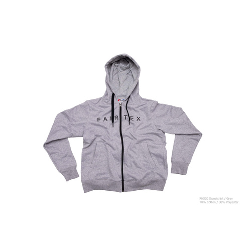 FAIRTEX - Sweatshirt Hoodie with Zip (FHS20) - Grey/Small