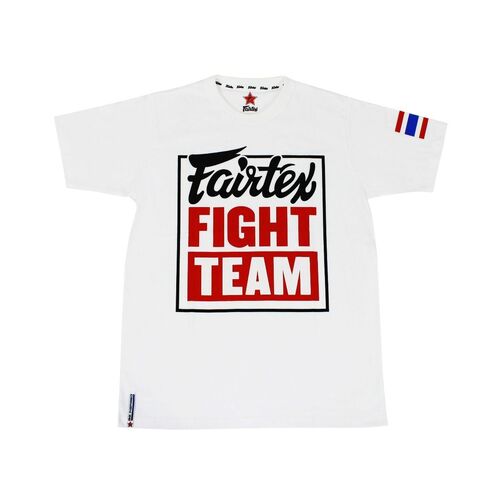 FAIRTEX - T Shirt - Fight Team - WHITE/RED (TST51) - Small