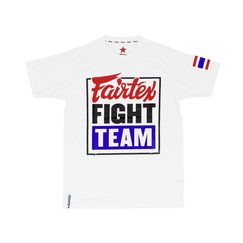 FAIRTEX - T Shirt - Fight Team - WHITE/BLUE (TST51) - Small 